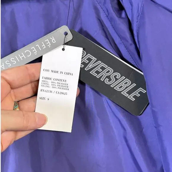 GUESS Men's Eco Elvis Reversible Logo-Print Puffer Jacket purple/blue small $148 - Picture 11 of 13